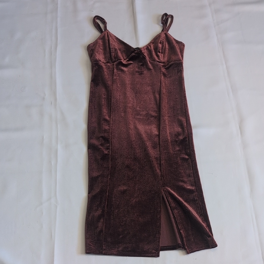 Forever 21 Rich Brown Velvet Dress